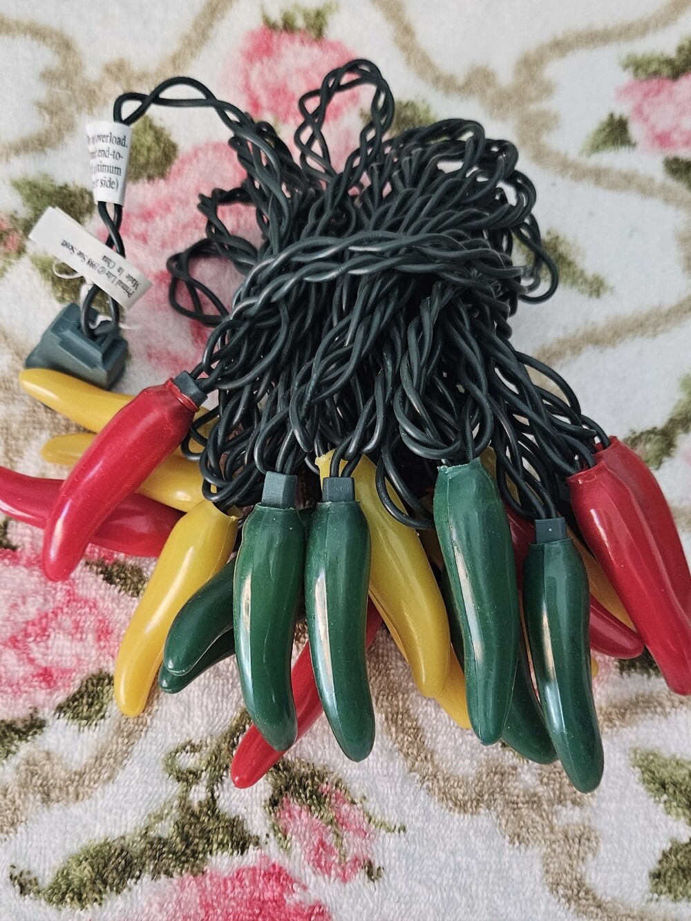 Festive Chili Pepper String Lights - Red, Green, Yellow